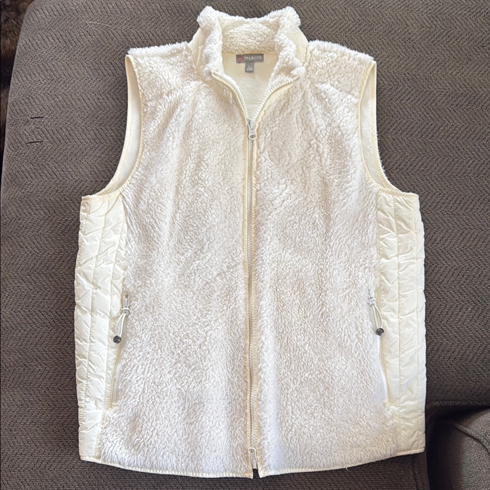 Sherpa Fleece Vest - Cream